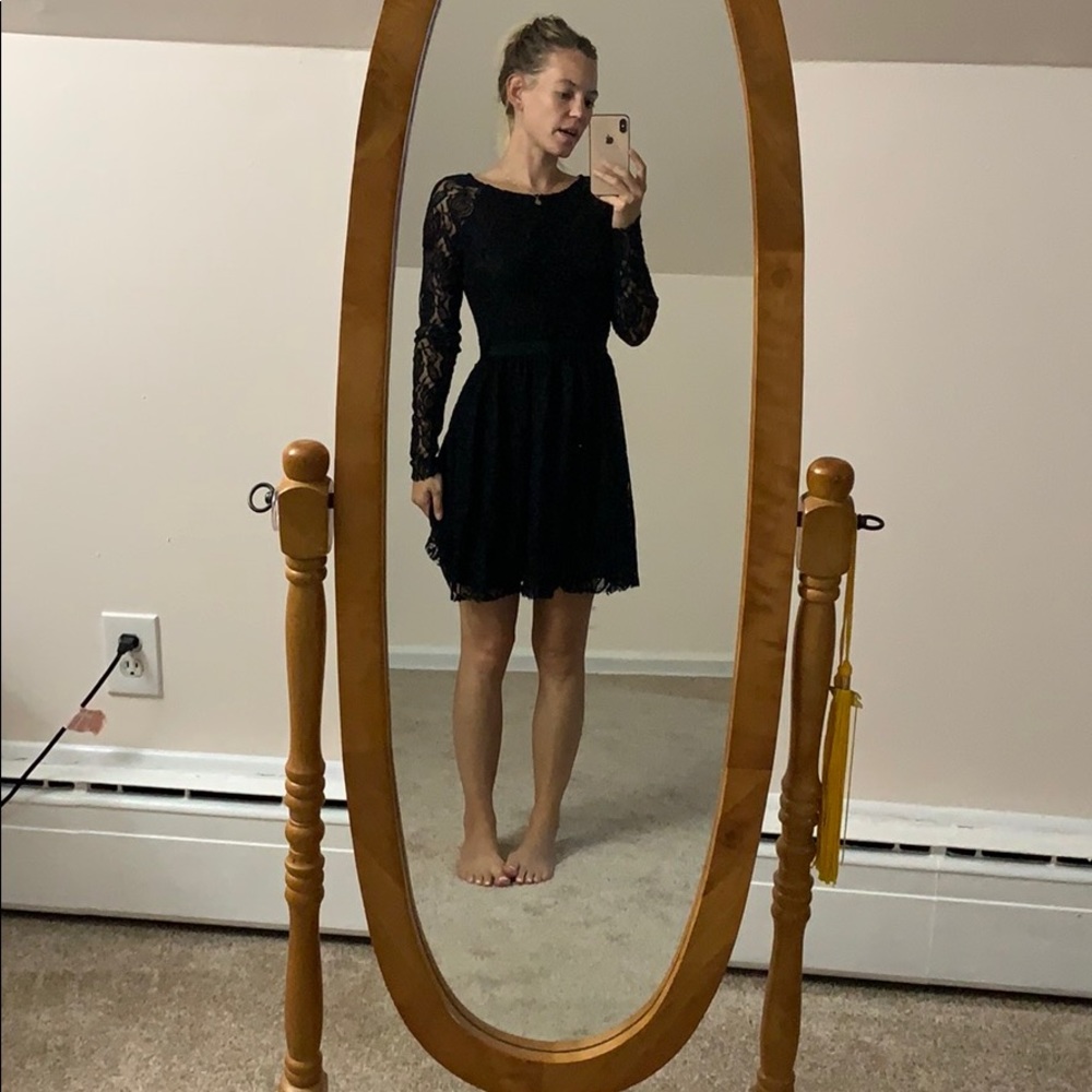 Black lace dress